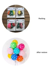 5pcs Rubber Balloon, Modern Polka Dot Pattern Balloon For Party - Multicolor - View 4