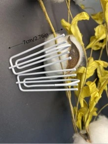 10pcs Iron Curtain Hook - White - View 2