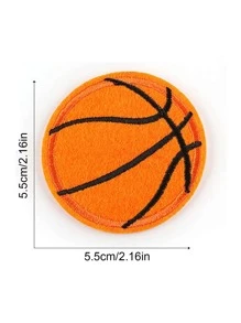 1 Bóng Rổ Thiết Kế Sắt Trên Miếng Dán, Polyester Hiện Đại Tự Làm Quần Áo Phụ Kiện Hàng Ngày - trái cam - Xem 2