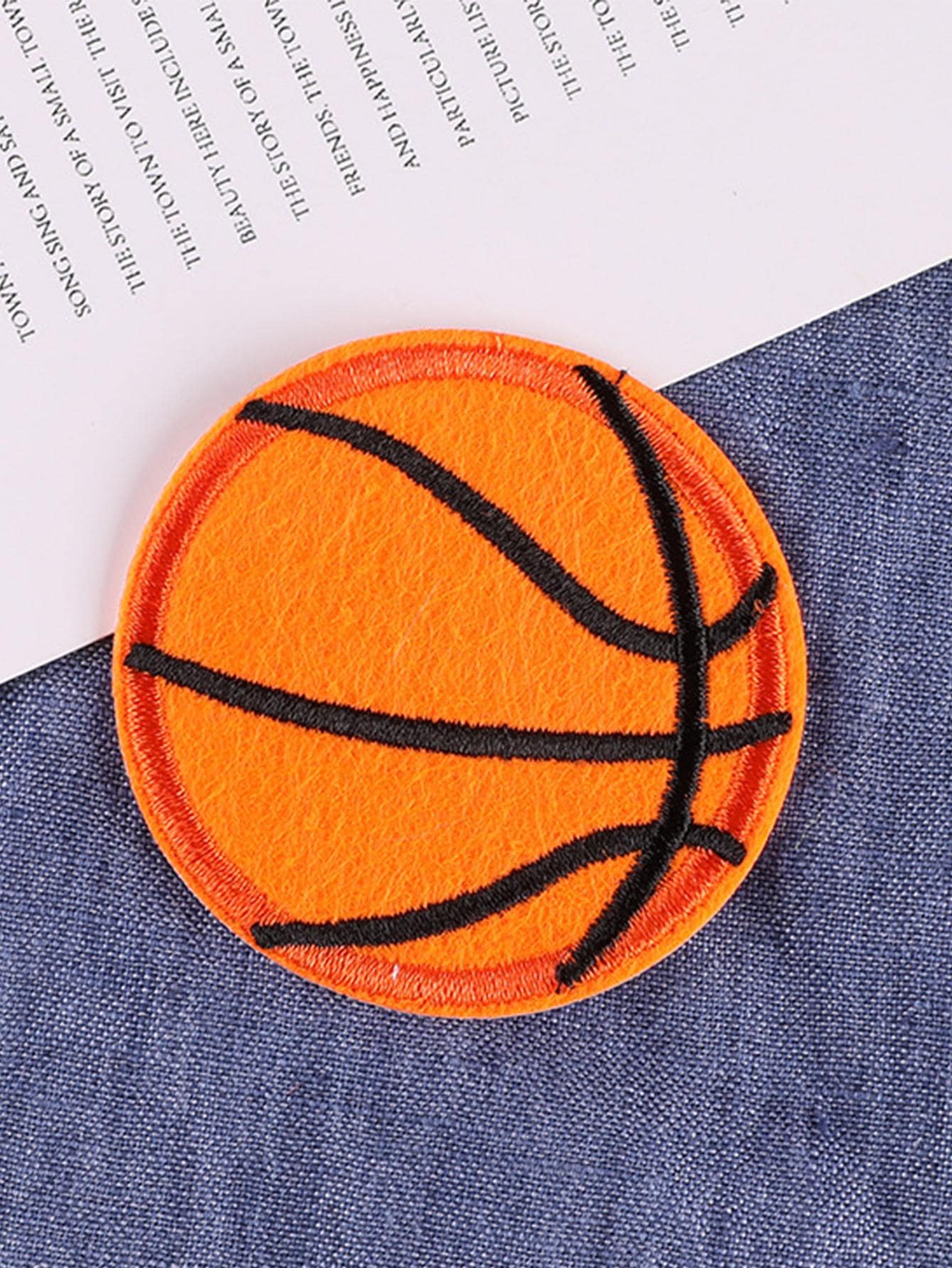 1 Bóng Rổ Thiết Kế Sắt Trên Miếng Dán, Polyester Hiện Đại Tự Làm Quần Áo Phụ Kiện Hàng Ngày - trái cam - Xem 1