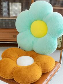 1個花形坐墊,適用於辦公室、教室、椅子、沙發、太陽花瓣枕、放屁墊、裝飾墊 - 棕色 - 查看 2