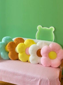 1個花朵坐墊,辦公室教室椅子沙發太陽花瓣靠枕放屁枕裝飾靠枕 - 西瓜粉 - 查看 2