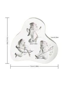 1 件硅胶模具，创意白色天使设计 DIY 硅胶模具，适合 DIY