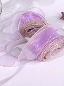 1roll Glitter Detail Gift Wrapping Ribbon, Modern Fabric Gift Wrapping Ribbon For Home