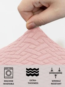 1 Đồng Màu Ghế Đệm, Tối Giản Ghế Polyester Đệm Cho Gia Đình - Hồng - Xem 3