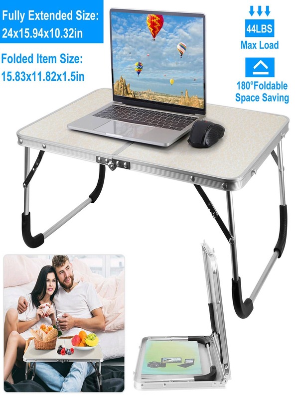 Homeika Foldable Laptop Table Notebook Bed Desk Breakfast Reading