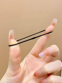 1box Girls Black Disposable Hair Tie For Daily Life - Black - View 6