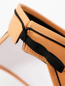 1pc Women Letter Patch Decor Sun Protection Casual Visor Hat For Summer - Orange - View 6