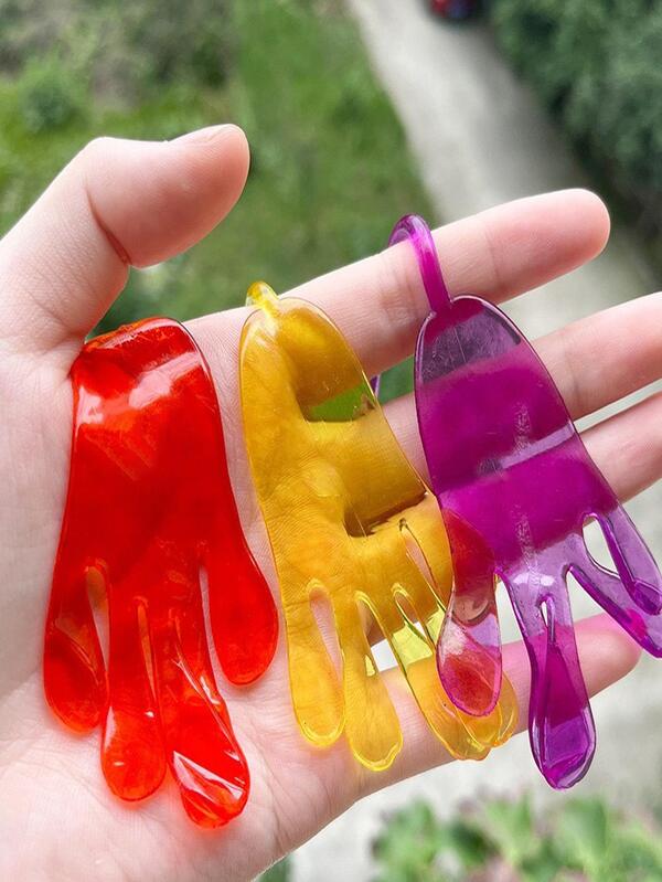 1pc Random Color Elastic Sticky Palm Toy
