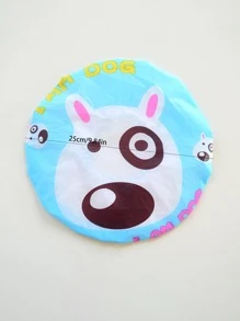 1 pieza/3 piezas Gorro de ducha al azar PVC ducha con estampado de dibujos animados para cuarto de baño - Multicolor - Ver 4