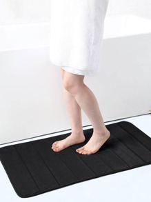 1pc Solid Color Simple Soft Memory Foam Sponge Absorbent & Non-Slip Bathroom Mat, Toilet Mat Home Bathroom Decor Bath Rug Floor Carpet Outdoor Rug Door Mat Fall Decor Bathroom Accessories Back To School Entryway Decor