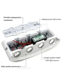 1 Đèn tường nhôm, Đèn treo tường hiện đại chống nước dùng trang trí nhà cửa, sân vườn - màu đen - Xem 9