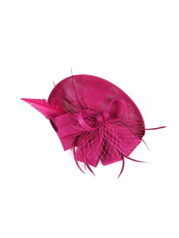 1pc Women Bow & Feather Decor Fascinator Headband, For Tea Party