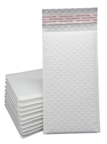 5入組素色氣泡郵寄袋，簡單多用途自粘快遞包裝袋、學校 - 白色 - 查看 3