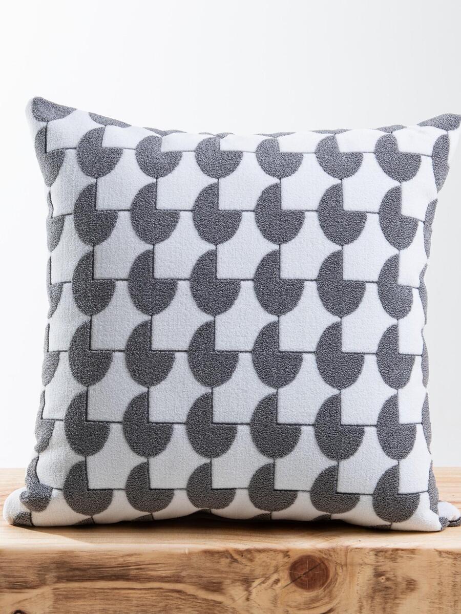 1pc Graphic Decorative Pillow, Modern Pillow For Home - Light Grey - View 1