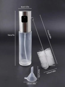 1 Bộ Xịt Dầu Ô Liu 100ml (1 Bình Xịt Dầu + 1 Phễu + 1 Bàn Chải Làm Sạch), Lon Dầu Thủy Tinh, Bình Xịt Dầu Nấu Ăn Nhà Bếp - Nhiều màu - Xem 2
