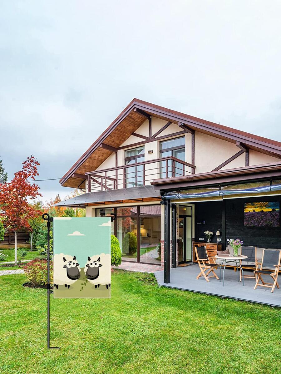 1 Vải Cờ Sân Vườn, Họa Tiết Cừu Hoạt Hình Cờ Trang Trí Cho Đảng - Nhiều màu - Xem 1