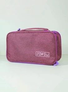 1 chiếc Túi đựng đồ du lịch nhiều lớp, Phong cách Boho - Màu tím - Xem 6