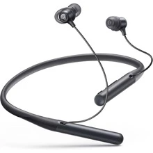 Soundcore Anker Life U2 Bluetooth Neckband Headphones with 24 H Playtime, 10 mm Drivers, Crystal-Clear Calls with CVC 8.0, USB-C Fast Charging, Foldable & Lightweight Build, IPX7 Waterproof - 黑色 - 查看 2