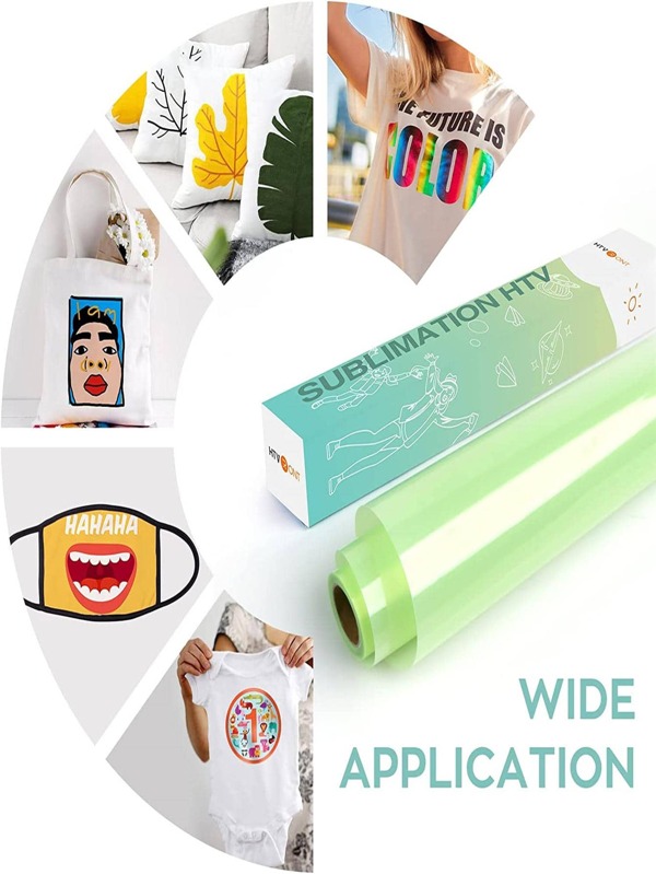 HTVRONT Clear HTV Vinyl for Sublimation 12" X 5FT Upgraded Glossy