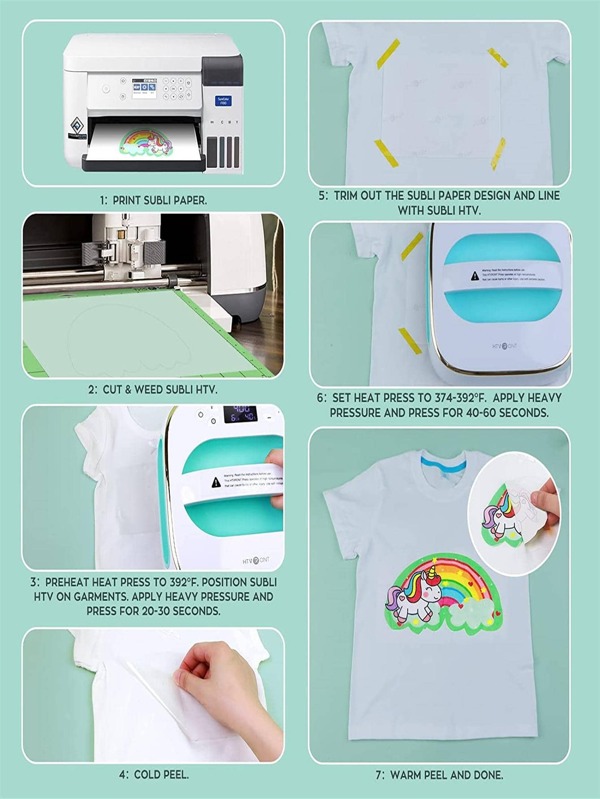 HTVRONT Clear HTV Vinyl for Sublimation 12" X 5FT Upgraded Matte