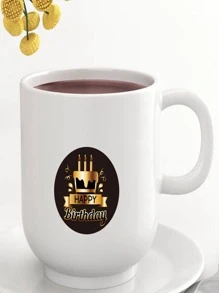 TYFYO 1卷紙禮品包裝簡約風蛋糕和標語圖案禮品盒密封貼紙禮品裝飾用品 - 彩色 - 查看 5