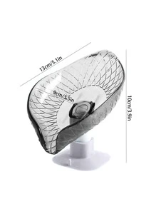 Giá đựng xà phòng bằng nhựa, Xả đĩa xà phòng cho phòng tắm - Xám - Xem 4