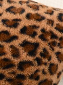 1pc Animal Leopard Print Plush Pillowcase Or Waist Pillowcase Cover - Multicolor - View 8