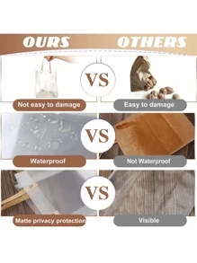 6pcs/set PVC Gift Bag, Modern Clear Gift Wrapping Bag For Party - Clear - View 3