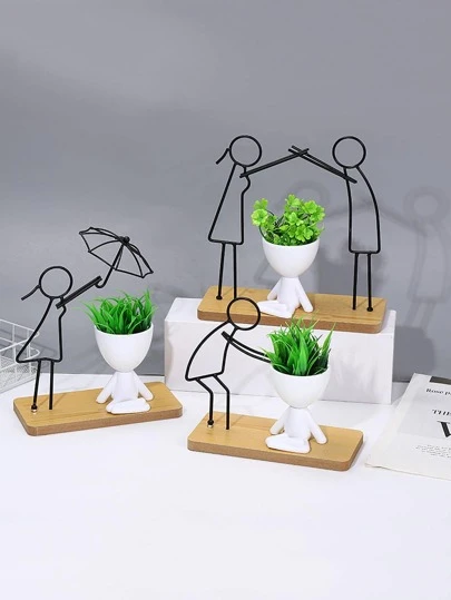 1入組抽象人像設計裝飾用品現代DIY人物設計裝飾物品適用於家庭裝飾用品