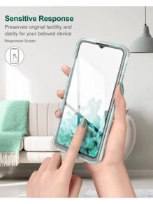 SURITCH for Samsung Galaxy A02S Case, Built-in Screen Protector Phone Case for Galaxy A02S, Full-Body Rugged Protective Shockproof Phone Cover - Olive Green - View 6