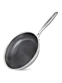 1 pieza Olla de acero inoxidable con moderno antiadherente de cocina sartén para cocina - Plateado - Ver 7