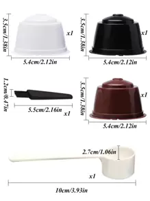 3入組/包可重複使用的咖啡膠囊過濾器,附匙羹和刷子,適用於dolce Gusto系列 - 彩色 - 查看 4