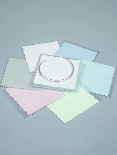 20入組/套時尚拋光布適合女士適用於清潔首飾類