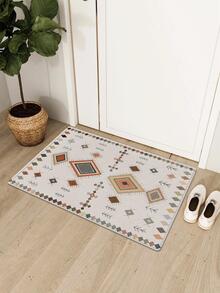 1 Họa Tiết Hình Học Chống Trơn Trượt Thảm Cửa, hiện Đại Họa Tiết Hình Học Chống Trơn Trượt Thấm Nước Cho Hộ Gia Đình - Nhiều màu - Xem 3