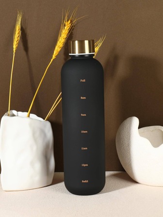 1 pieza Botella de agua portátil con estampado de letra moderno para exterior