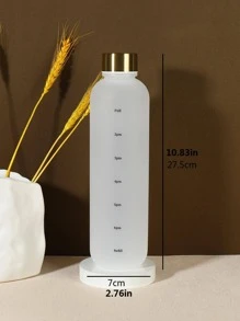 1 Bình Nước Di Động 1000 ML, Bình Nước Di Động Đơn Giản Có Bút Đánh Dấu Cho Ngoài Trời - trắng - Xem 2