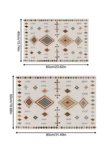 1 Họa Tiết Hình Học Chống Trơn Trượt Thảm Cửa, hiện Đại Họa Tiết Hình Học Chống Trơn Trượt Thấm Nước Cho Hộ Gia Đình - Nhiều màu - Xem 2