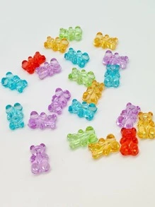 20顆熊設計DIY珠子，用於珠寶製作創意動物形狀DIY珠子