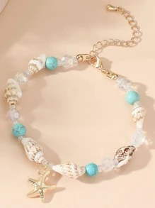 1 Boho Sao Biển Charm Xà Cừ & Ngọc Lam Trang Trí Vòng Tay Cho Nữ Trang Trí Hàng Ngày - Nhiều màu - Xem 1