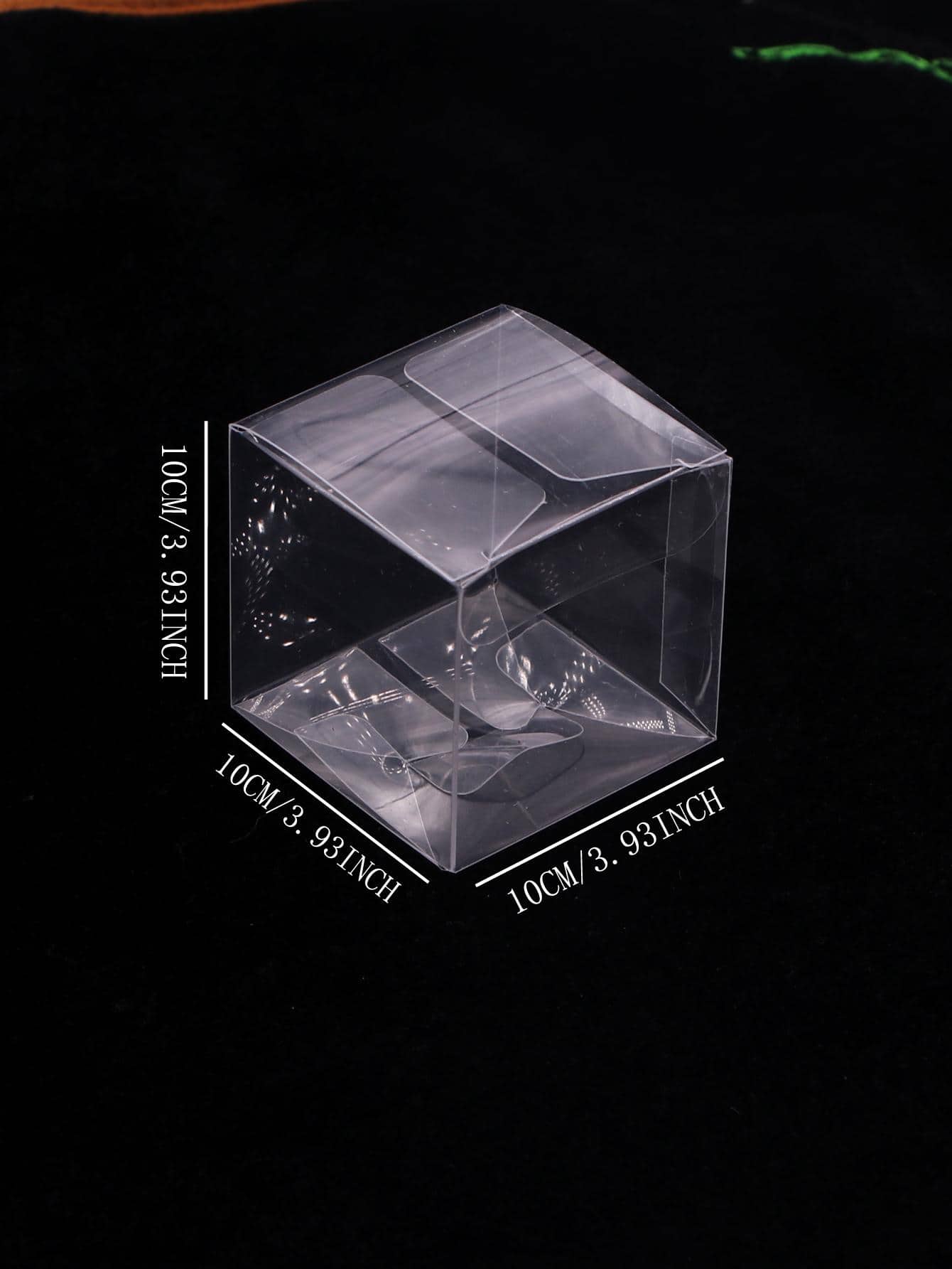 10 gói hộp quà rõ ràng, hộp lưu trữ ủng hộ bữa tiệc PVC - Trong sáng - Xem 1