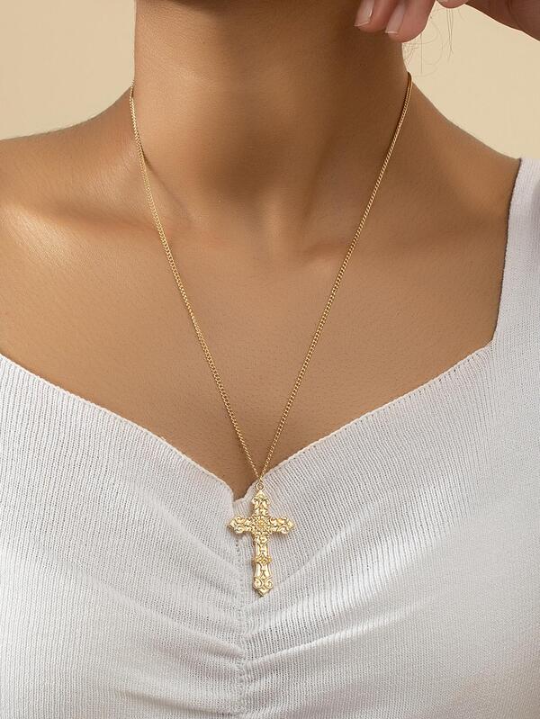 Cross Charm Necklace SHEIN USA
