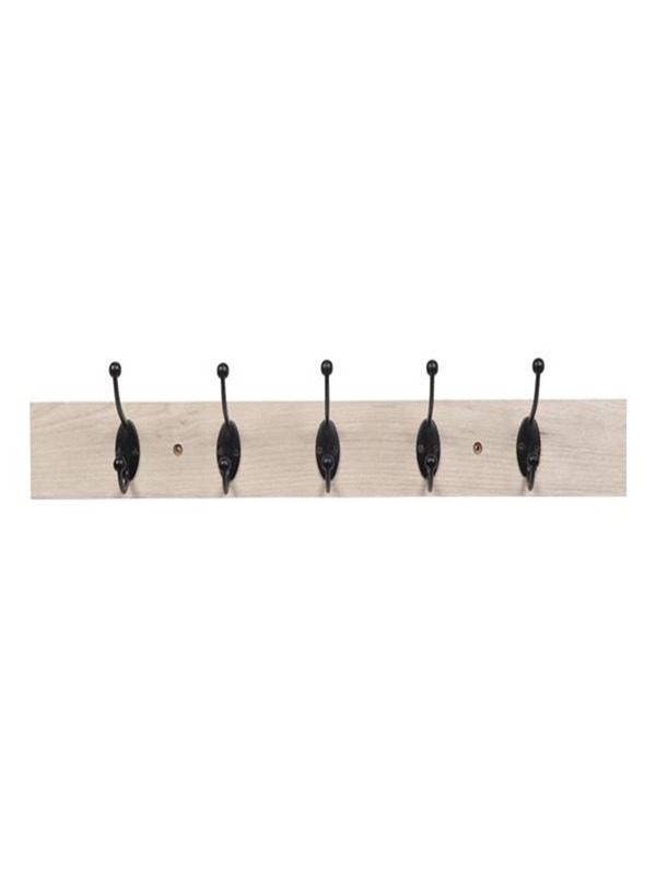 WallMounted Farmhouse Coat Rack, 5 Standard Hooks,Natural SHEIN USA