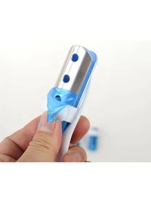 1pc Blue Aluminum Alloy Finger Guard - Silver - View 3