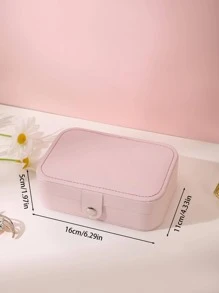 1pc Multi-Grid Jewelry Storage Box, Pink Jewelry Organizer For Home, Gift For Valentine's Day - Pink - View 2