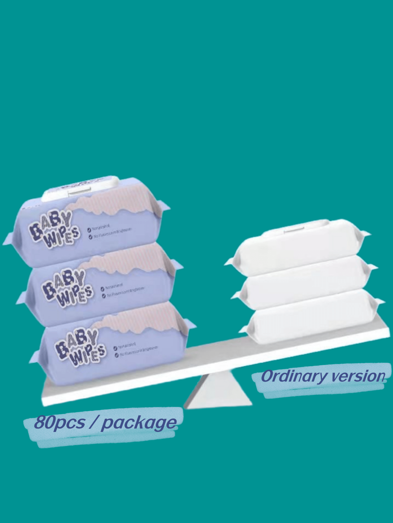 1pack Soft Baby Wipe, White Nonwoven Fabric Paper Towel For Baby