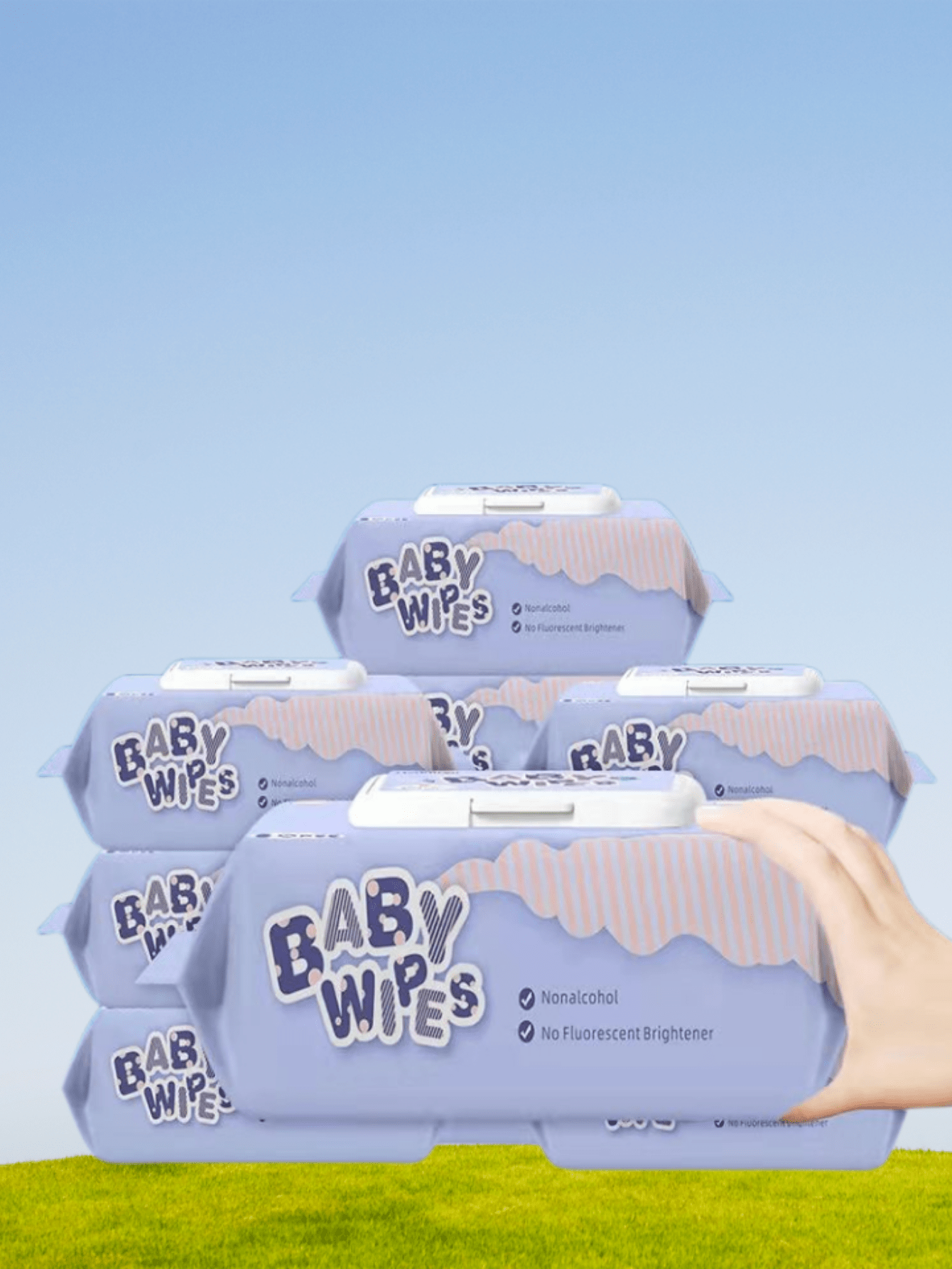 1pack Soft Baby Wipe, White Nonwoven Fabric Paper Towel For Baby