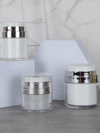 1入組簡約白色透明乳液分配器，按壓式家用塑料皂液器