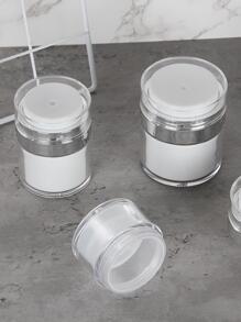 1入組簡約白色透明乳液分配器，按壓式家用塑料皂液器