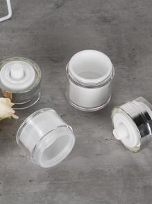 1入組簡約白色透明乳液分配器，按壓式家用塑料皂液器